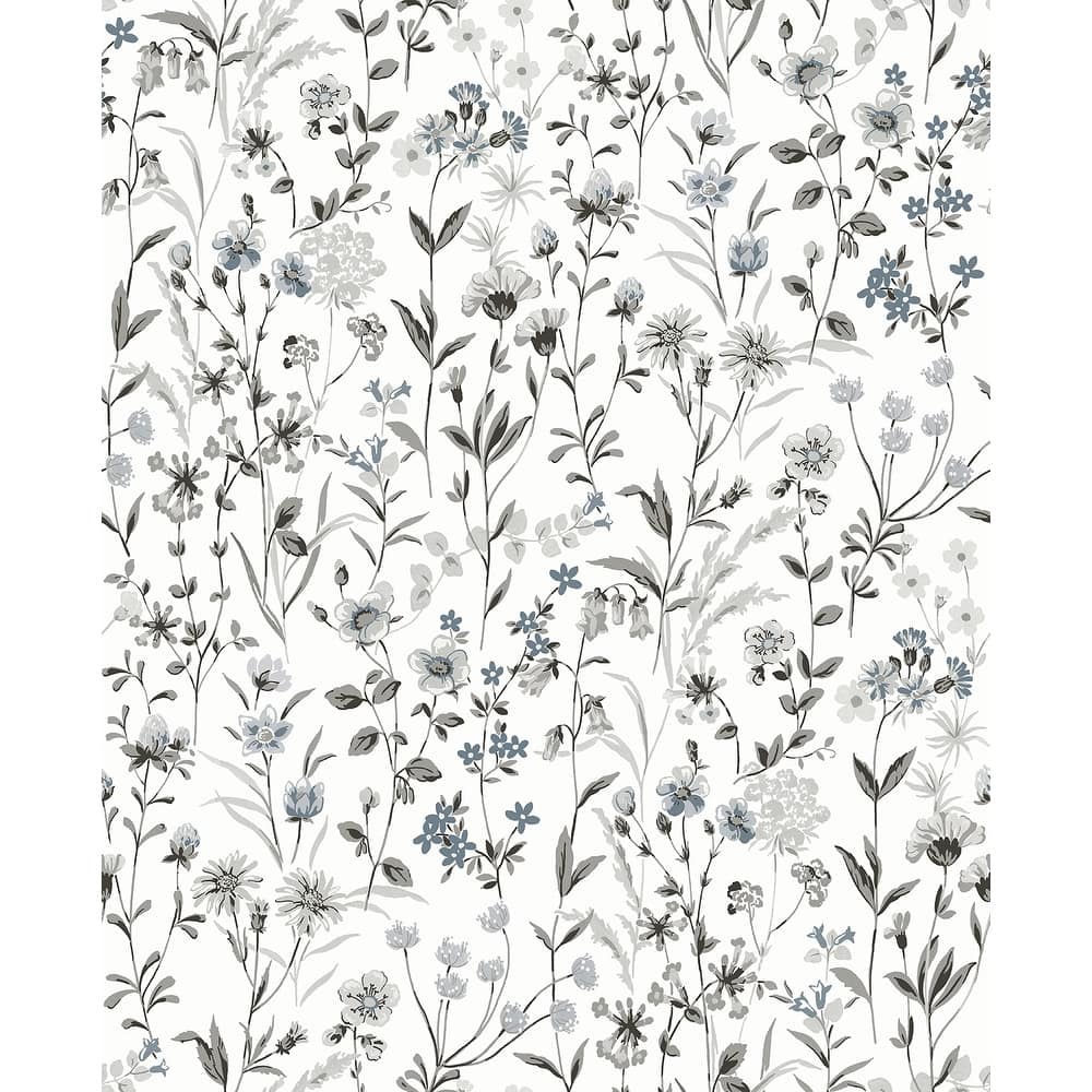 NextWall Wildflowers Peel and Stick Wallpaper