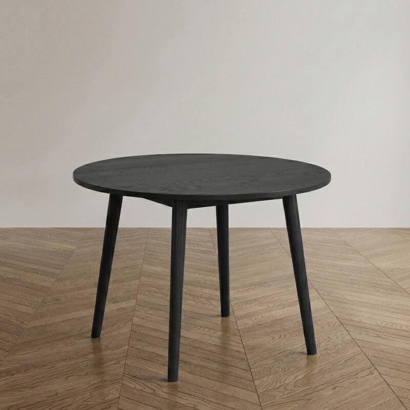 Furniture of America Galgary Mid-Century Modern 42-inch Wood Round Dining Table - Black
