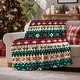 preview thumbnail 3 of 15, Christmas Striped Flannel Fleece Throw Blanket — Soft Holiday Blanket