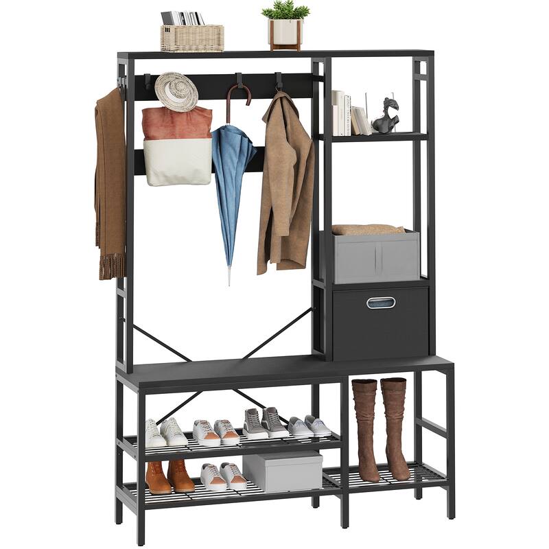 Futzca Hall Tree with Bench Shoe Storage