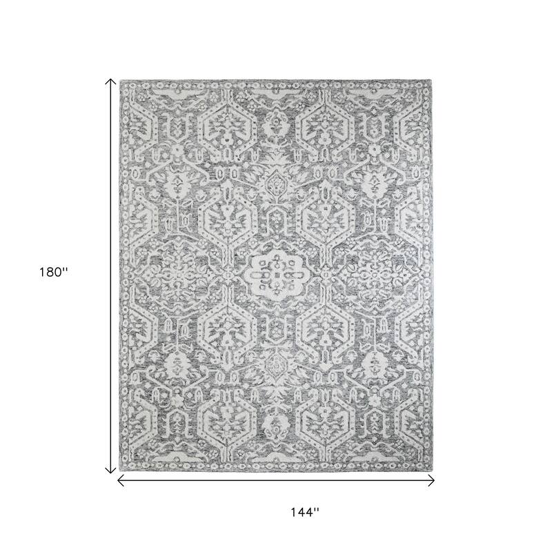 HomeRoots Geometric Casual Rectangle Area Rug