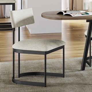 Amisco Lucio Upholstered Dining Chair with Metal Legs