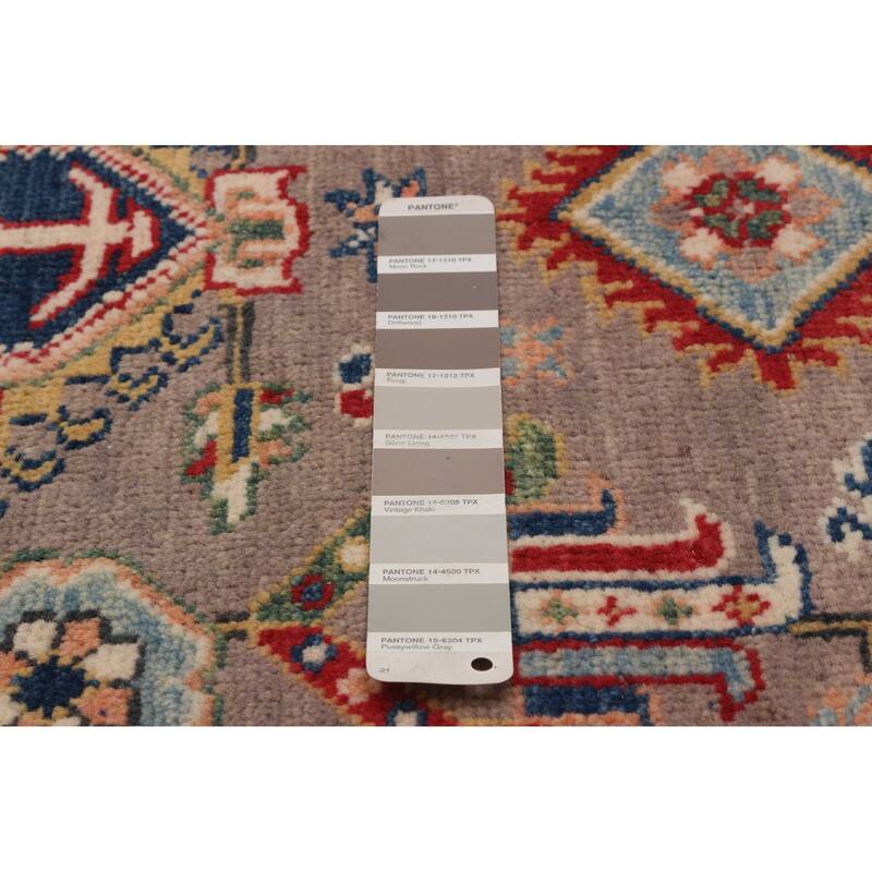 ECARPETGALLERY Hand-knotted Uzbek Ghazni Taupe Wool Rug - 2'7 x 9'1