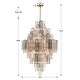 preview thumbnail 9 of 7, Addis 20 Light Aged Brass Chandelier - 30.5"W x 49.5"H x 30.5"D