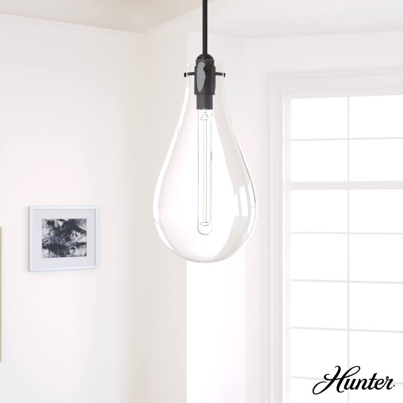 Hunter 11" Lundin 1-Light Pendant - Kitchen Island, Dining Room, Entry - Contemporary, Transitional - Noble Bronze