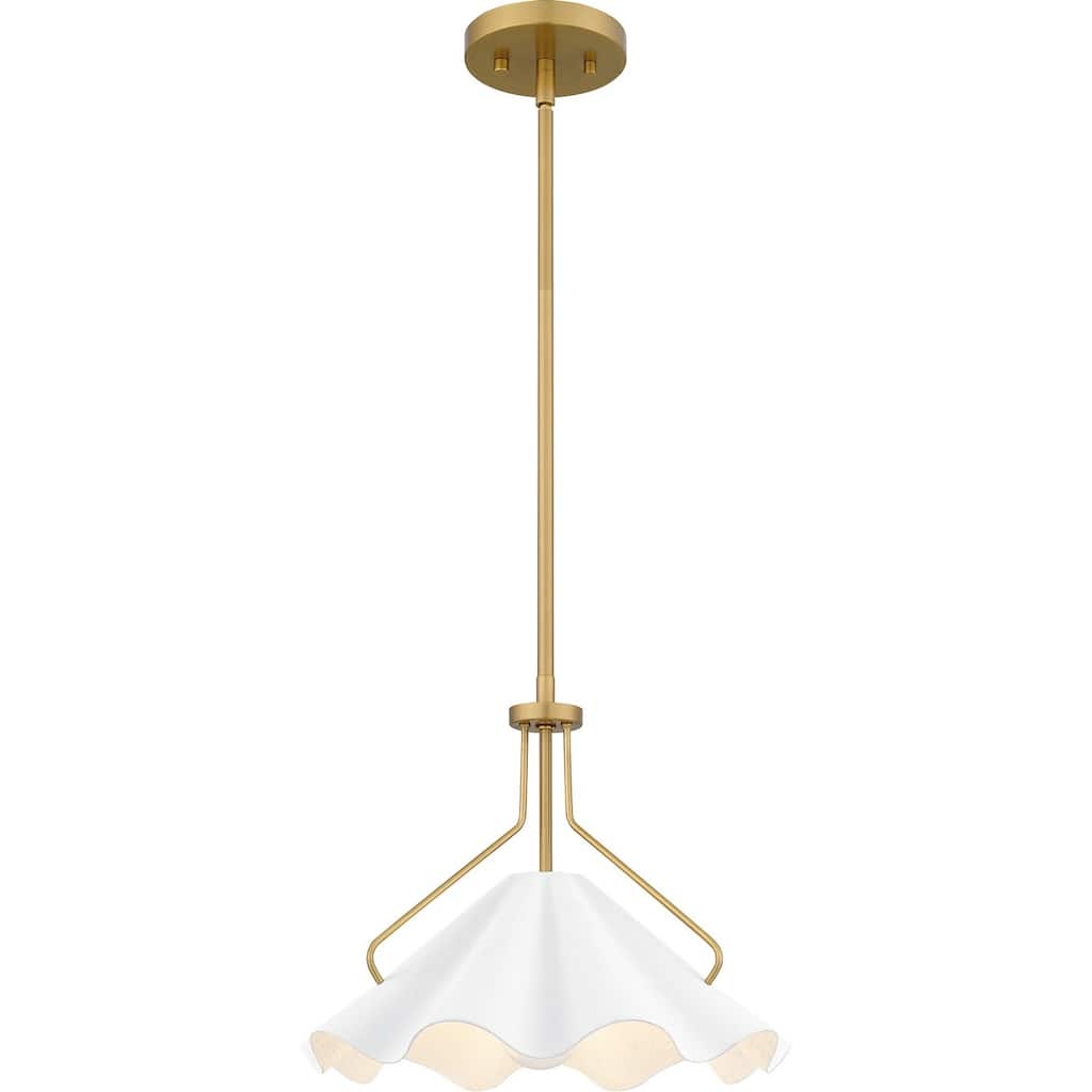 Aged Brass One Light Pendant from the Quoizel Pendant Collection