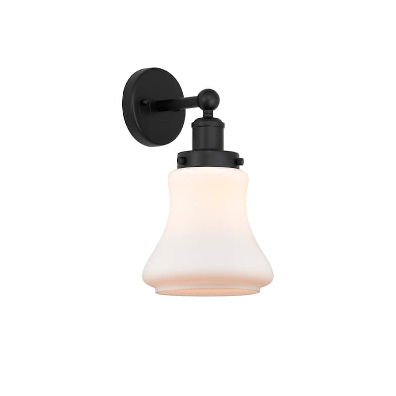 Innovations Lighting 616-1W-10-7 Bellmont Sconce Bellmont 10" Tall - Matte Black / Matte White
