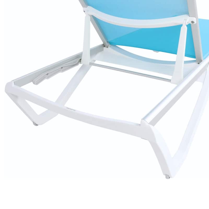Furnish Theory Seabreeze Deck Patio Sunloungers Lounge Chairs Outdoor Chaise Lounges (Various Frame & Mesh Colors; Set of 2)