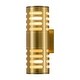 preview thumbnail 10 of 14, Black/Gold 2-light Die-cast Aluminum Outdoor Wall Sconce