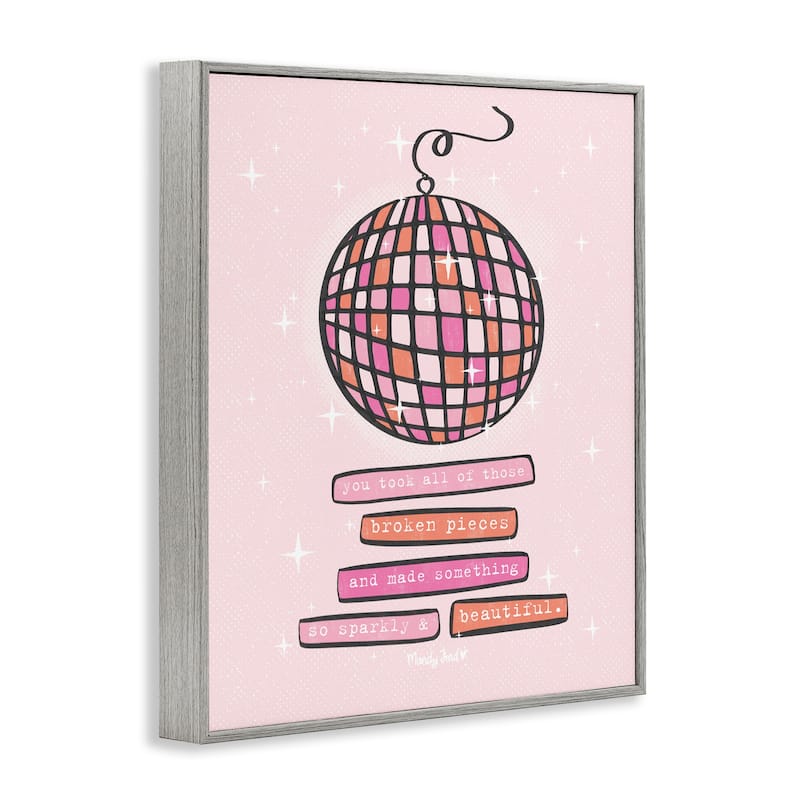 Stupell Sparkly & Beautiful Inspirational Framed Giclee Art Design By Mandy Ford Art + Illustration