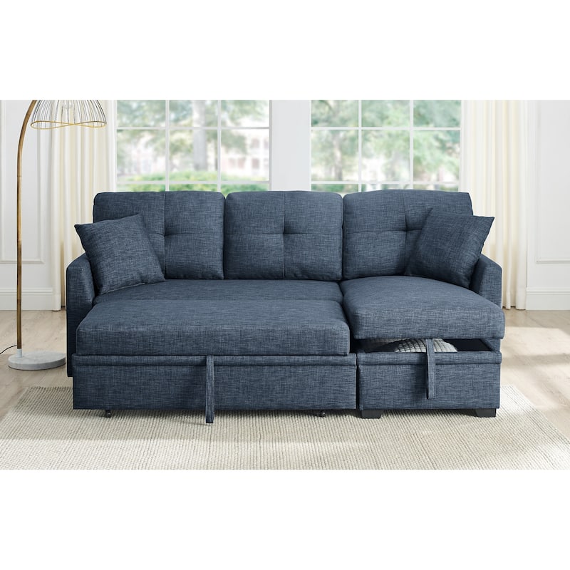 Modular Storage Sleeper Sofa - 54" D x 83" W x 35" H