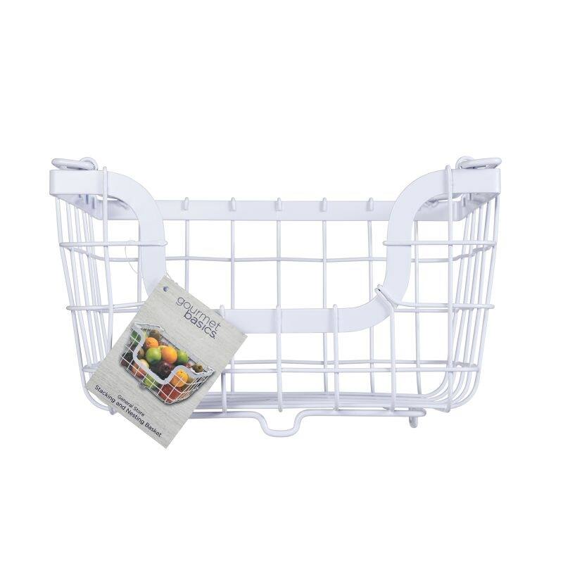 Gourmet Basics by Mikasa White Stacking Basket