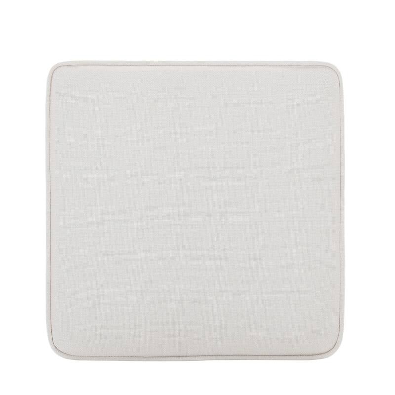 WOVENBYRD Square Storage Ottoman with Piping and Lift Off Lid
