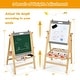 preview thumbnail 4 of 6, Kids Art Easel with Paper Roll Double Sided Chalkboard and Whiteboard - 20" x 21" x 31- 41" (L x W x H)