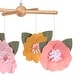 preview thumbnail 4 of 5, Lambs & Ivy Little Garden Felt Flowers Musical Baby Crib Mobile Soother Toy