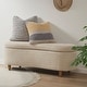 preview thumbnail 1 of 50, INK IVY Bailey Boucle-Style Curved Storage Accent Bench Taupe