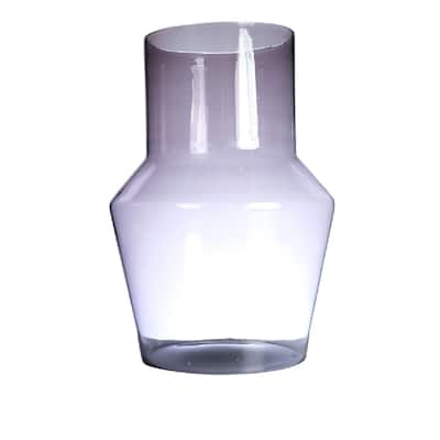 Tall Neck Recycled Mouthblown Glass Vase - 15.75" - Purple