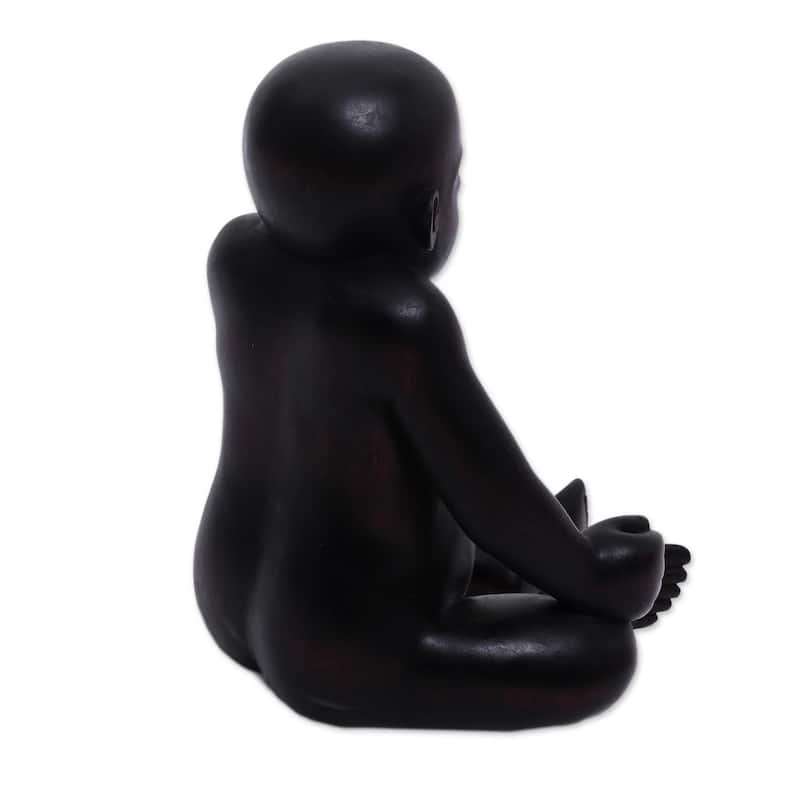 Novica Handmade Sakah Baby Wood Sculpture