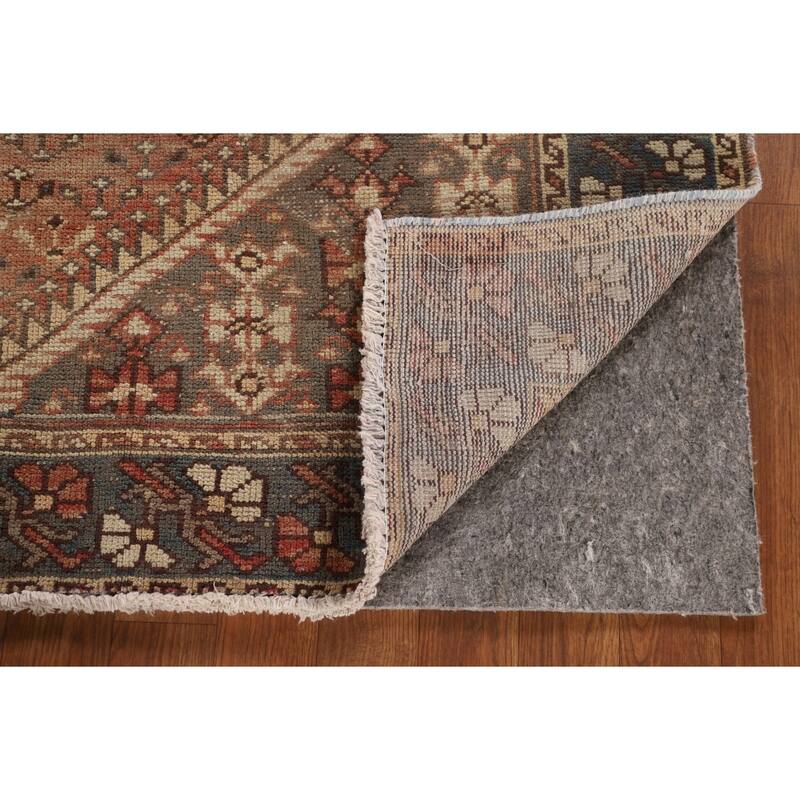 Orange Bakhtiari Persian Vintage Area Rug Hand-Knotted Wool Carpet - 5'1"x 9'10"