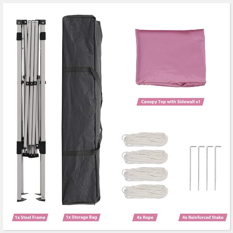 Ainfox 8 x 8 ft Pop-up Canopy Tent, Outdoor Gazebo for Beach, Sun Shade