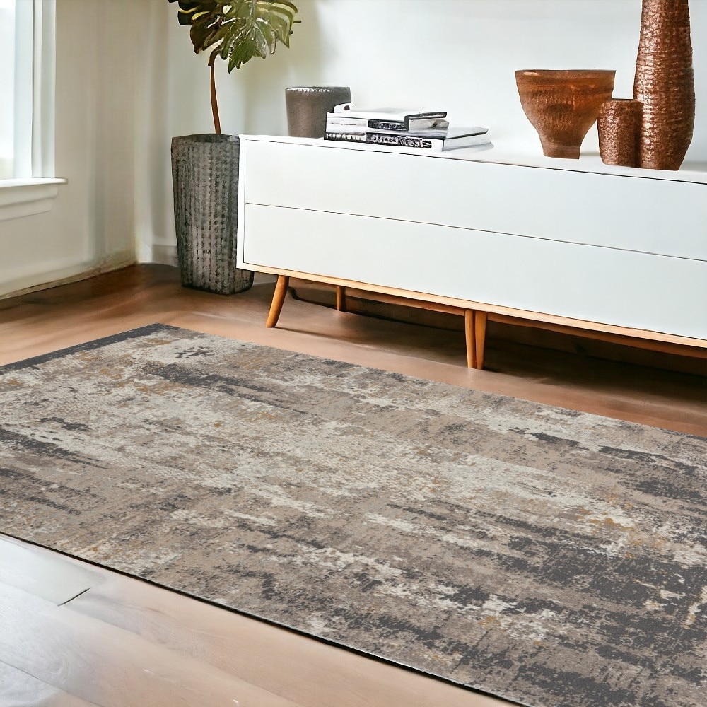 Jolah Power Loomed Abstract Modern Area Rug By HomeRoots - 72' X '48' X '0.38
