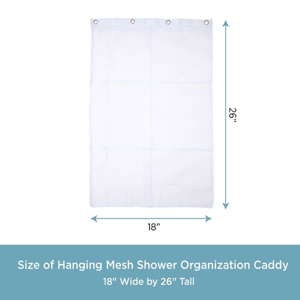 dimension image slide 0 of 2, Kenney 6-Pocket Hanging Mesh Shower Organization Caddy