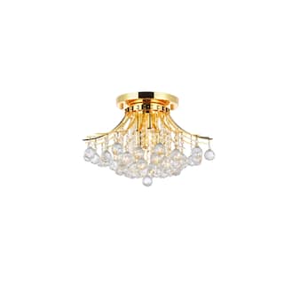 Fleur Illumination 6 light Gold Flush Mount