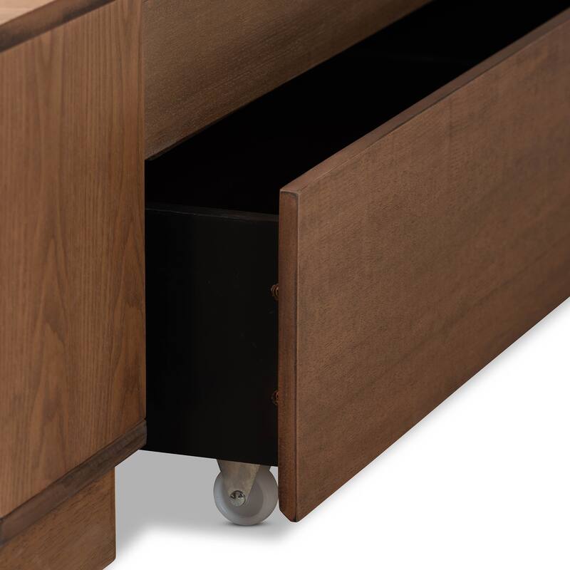 Alba King Size 4-Drawer Platform Storage Bed with Built-In Shelves