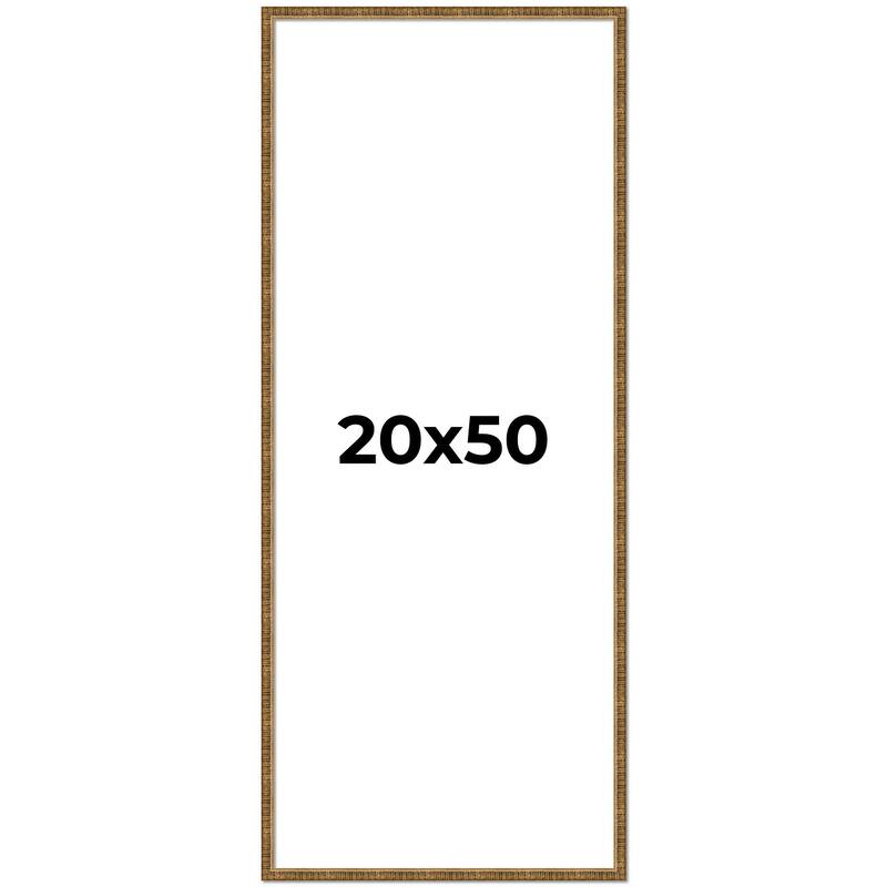 20x50 Frame Gold Kingsley Distressed Solid Wood Picture Frame Width