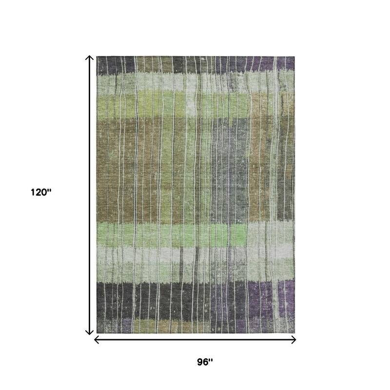 HomeRoots Striped Transitional Rectangle Outdoor Rug