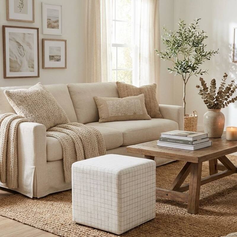 HomePop Soft Cube Ottoman