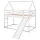 preview thumbnail 29 of 27, Twin Size Bunk House Bed with Slide and Ladder,House Shape Bunk bed with Slide