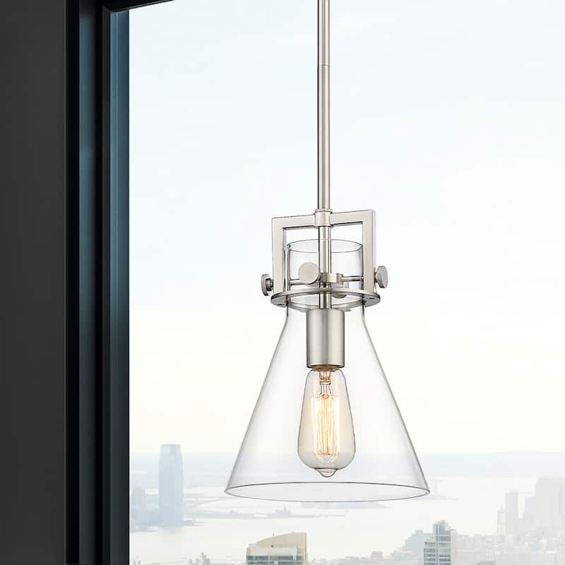 Innovations Lighting 411-1SS-11-8 Newton Cone Pendant Newton Cone 8"