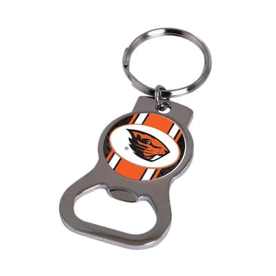 NCAA Oregon State Silver-Tone Bottle Opener Key Ring By Rico Industries