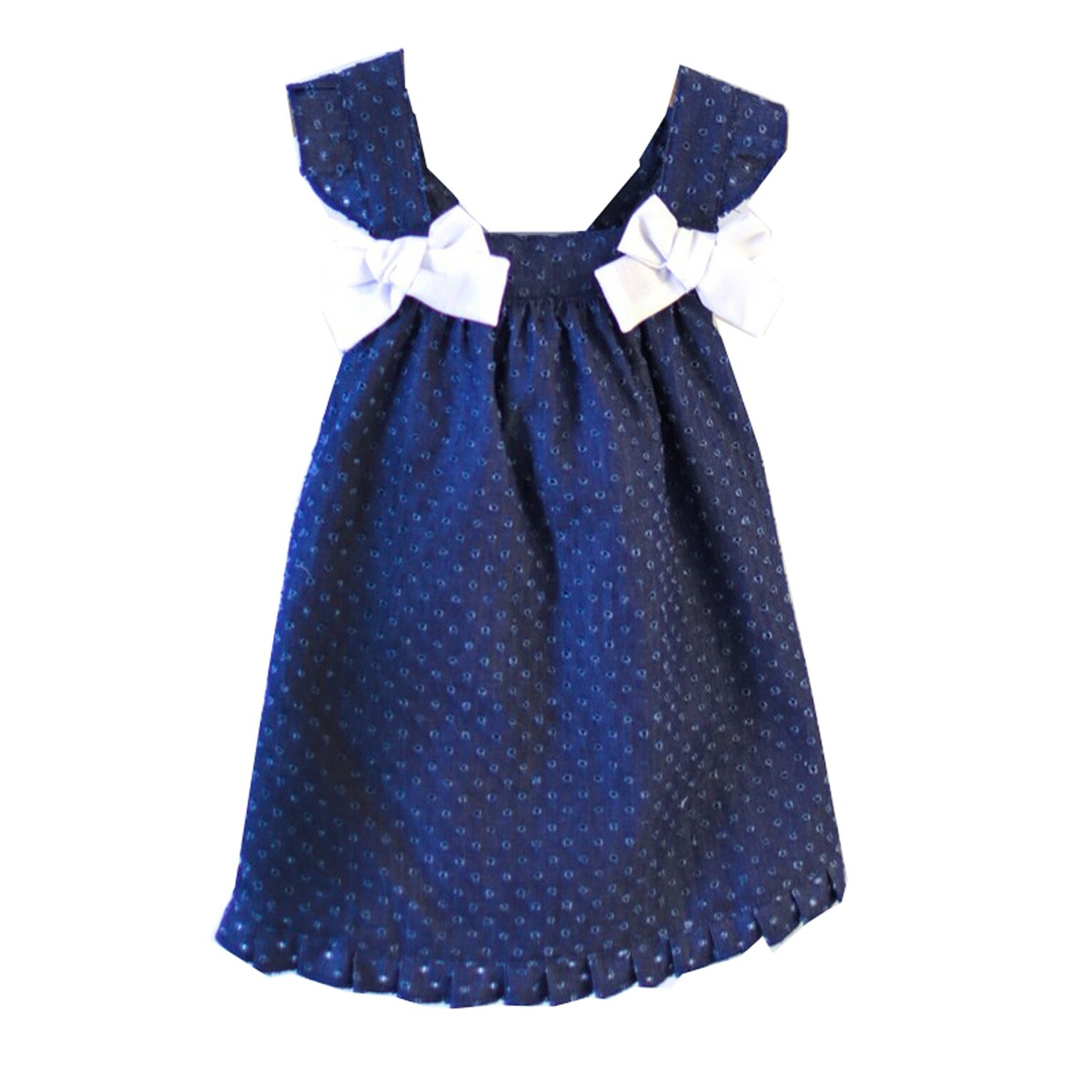 navy blue frock for baby girl