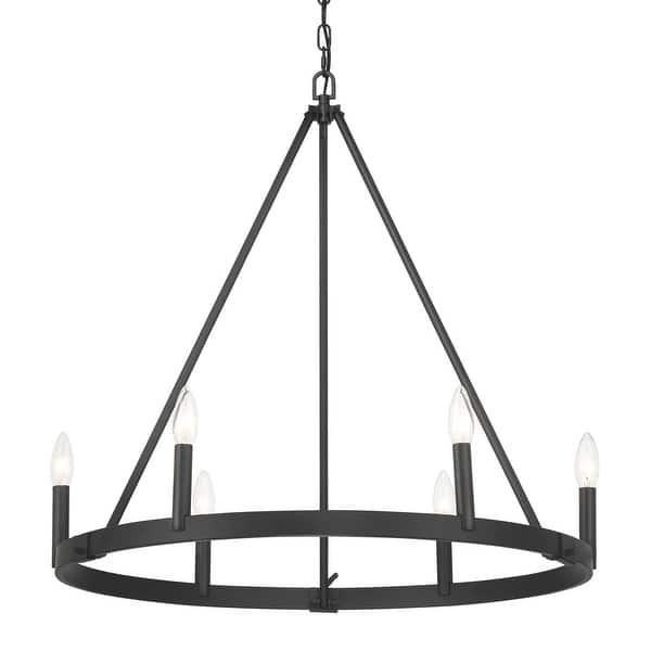 slide 2 of 4, Minka Lavery 1715 Dutton 6 Light 28" Wide Taper Candle Style Ring