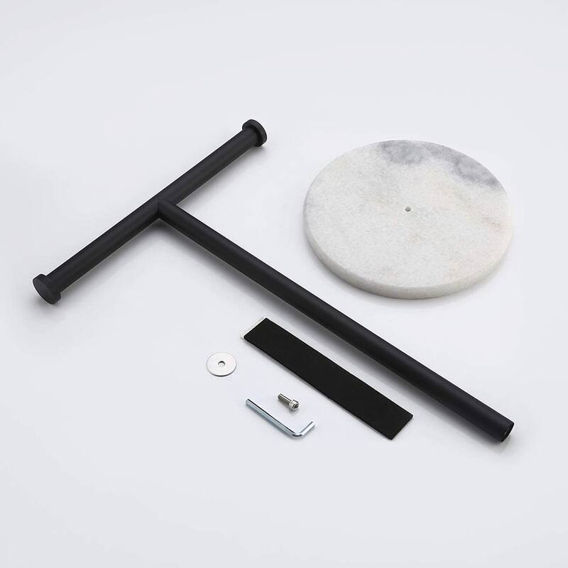 Countertop T-Shape Towel Rack Holer with Heavy Weight Marble Base