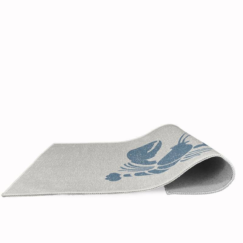 Lobster Nautical Chenille Rug