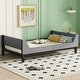 preview thumbnail 13 of 18, Wood Twin Platform Bed Frame with Headboard & Footboard