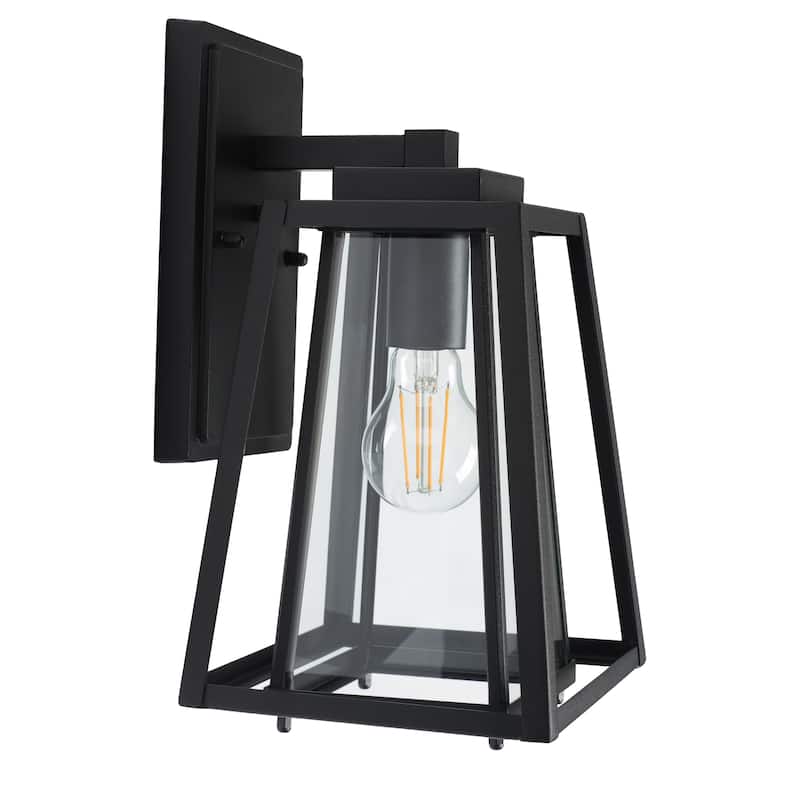 SAFAVIEH Lighting Liboria 7.5" Outdoor Sconce (Set of 2) - 7.5" x 7" x 12" - withD/H - 7Wx7Dx12H