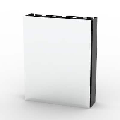 16" x 20" Rectangular Aluminum Surface Mount Medicine Cabinet with Mirror and Shelves - 16" x 20"