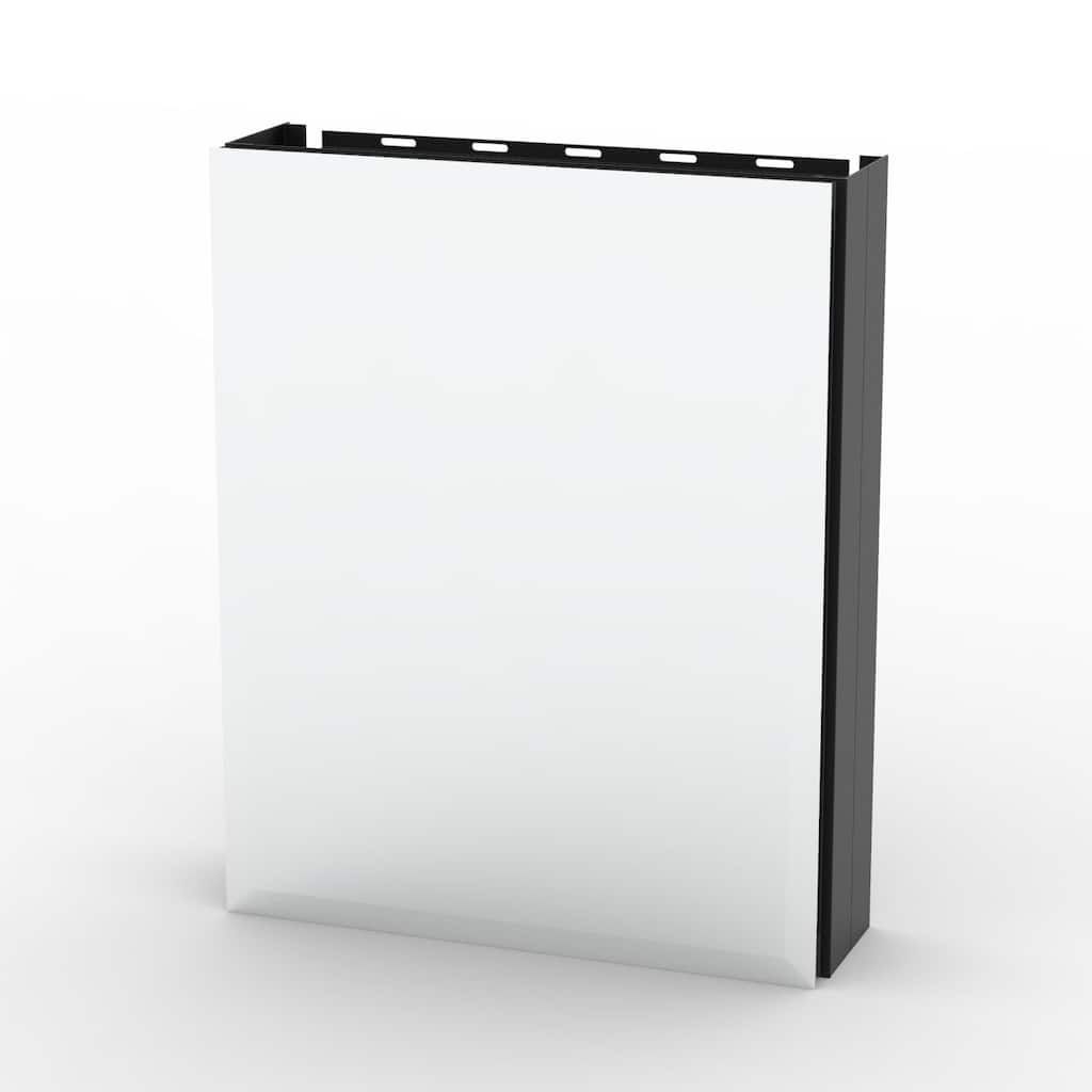 16" x 20" Rectangular Aluminum Surface Mount Medicine Cabinet with Mirror and Shelves - 16" x 20"