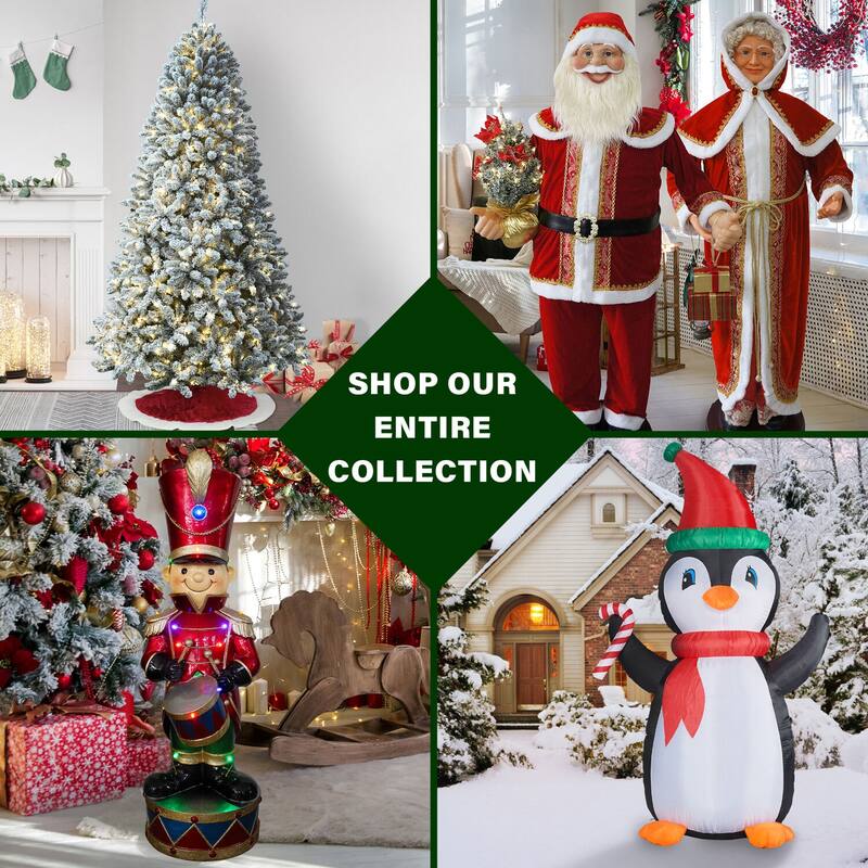 Fraser Hill Farm 10-Ft. Tall Penguin Family, Blow Up Inflatable with Lights and Storage Bag