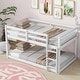 preview thumbnail 3 of 9, Rubber Wooden Twin over Twin Bunk Bed with Ladder, Strengthened Slats