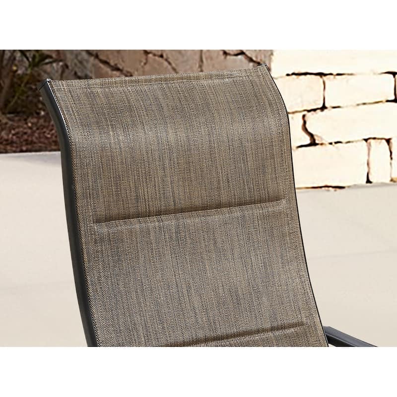 Nuu Garden Outdoor Chair Set of 2 C-spring Motion Dining Chairs, Textilene