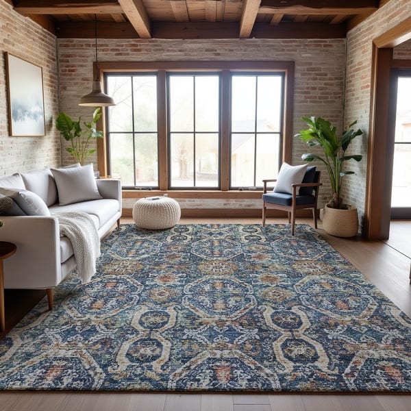slide 2 of 13, Premium Washable Super Soft Traditional Jane Mayfield Rug Denim - 10' x 14'