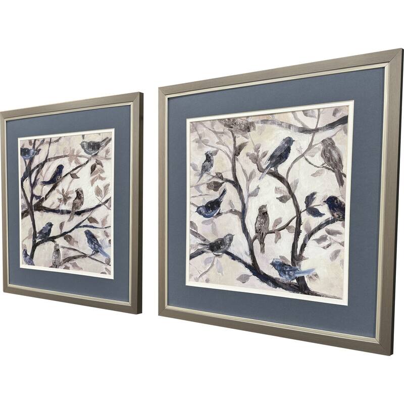 Morning Song S/2 Framed Art Under glass