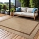 Beverly Rug Modern Bordered Indoor Outdoor Rug, Outside Carpet for ...