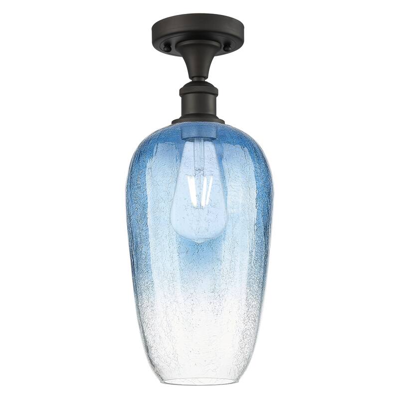 Innovations Lighting Endless Possibilities Ballston - Brookhaven Flute - 1 Light 7" Semi-Flush Mount