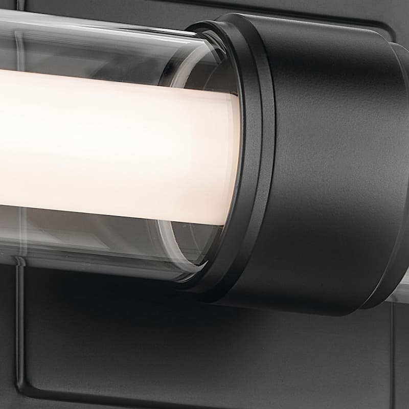 Kichler Lighting Laurene 18.5" Linear Bath Bar Small LED with Clear Glass in Black